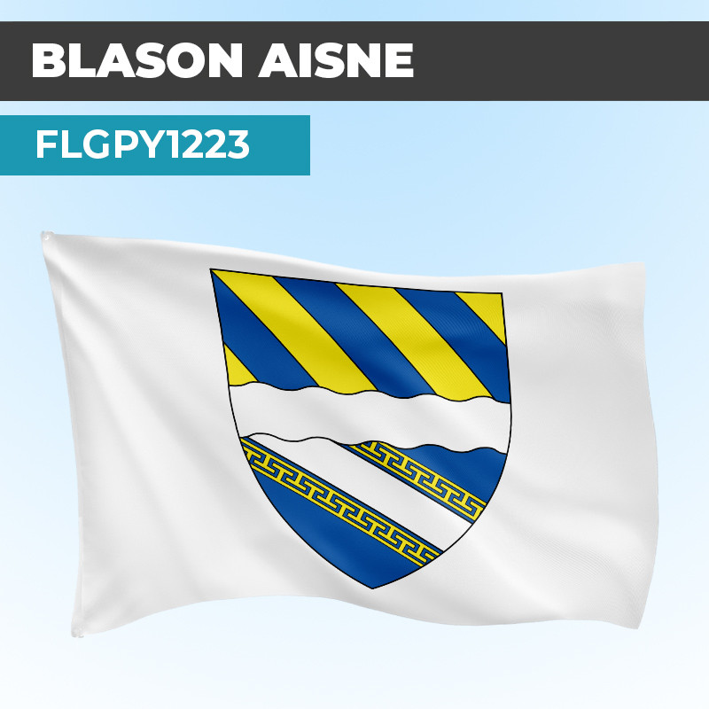 Drapeau AISNE | Pavillon Blanc | Blason Armoirie