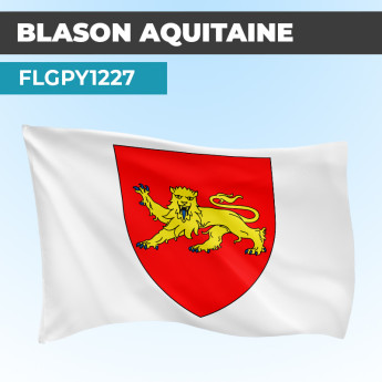 Drapeau AQUITAINE | Pavillon Blanc | Blason Armoirie