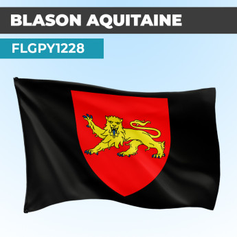 Drapeau AQUITAINE | Pavillon Noir | Blason Armoirie