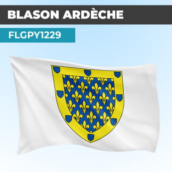 Drapeau ARDECHE | Pavillon Blanc | Blason Armoirie