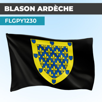 Drapeau ARDECHE | Pavillon Noir | Blason Armoirie