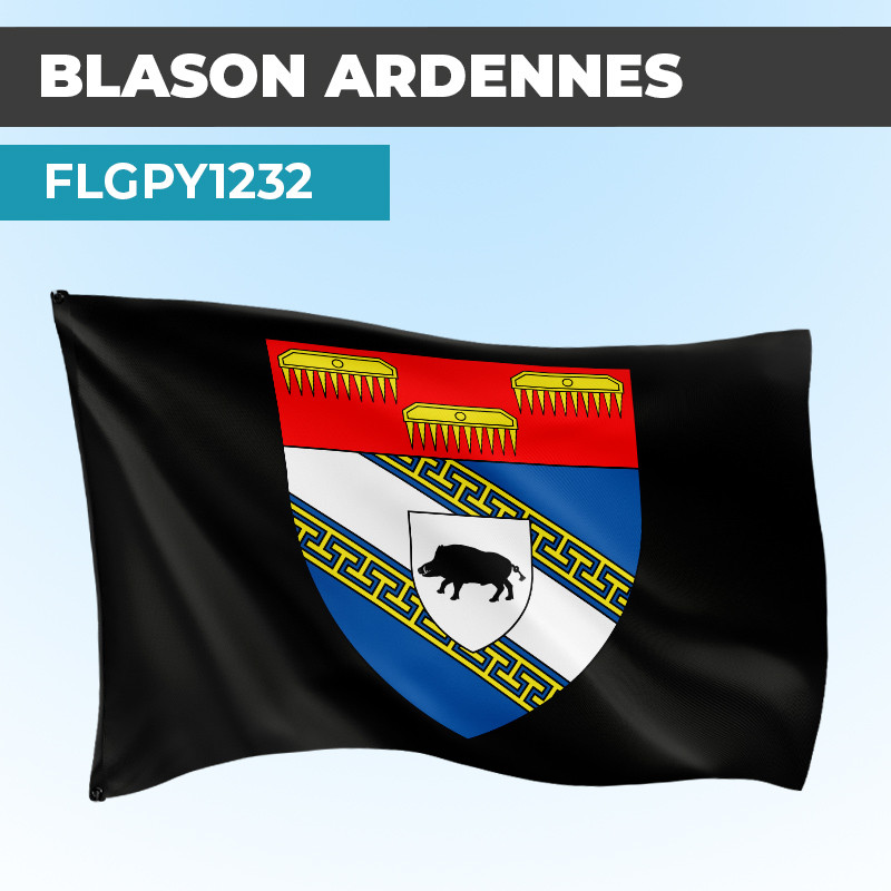 Drapeau ARDENNES | Pavillon Noir | Blason Armoirie