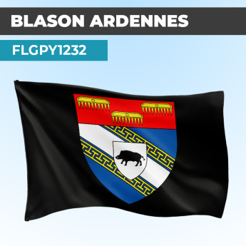 Drapeau ARDENNES | Pavillon Noir | Blason Armoirie