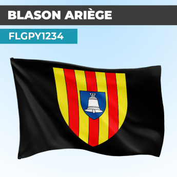 Drapeau ARIEGE | Pavillon Noir | Blason Armoirie