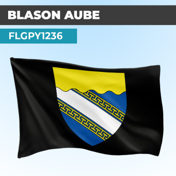 Drapeau AUBE | Pavillon Noir | Blason Armoirie