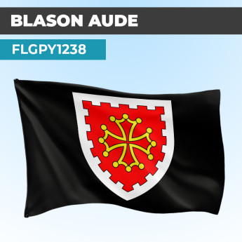 Drapeau AUDE | Pavillon Noir | Blason Armoirie