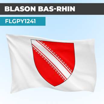 Drapeau BAS RHIN | Pavillon Blanc | Blason Armoirie