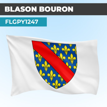 Drapeau BOURON | Pavillon Blanc | Blason Armoirie