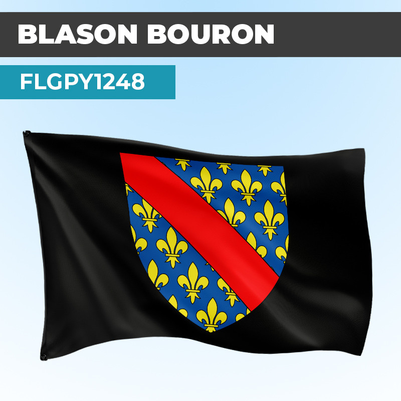 Drapeau BOURON | Pavillon Noir | Blason Armoirie