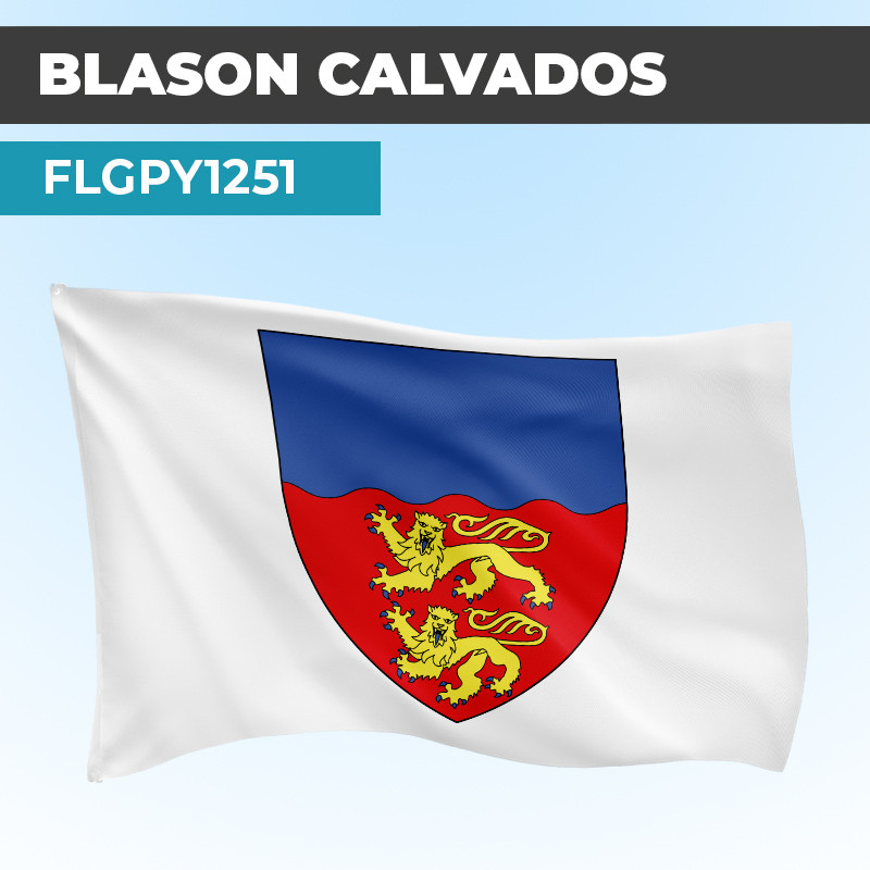 Drapeau CALVADOS | Pavillon Blanc | Blason Armoirie