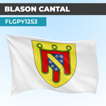 Drapeau CANTAL | Pavillon Blanc | Blason Armoirie