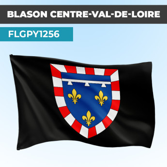 Drapeau CENTRE VAL DE LOIRE | Pavillon Noir | Blason Armoirie
