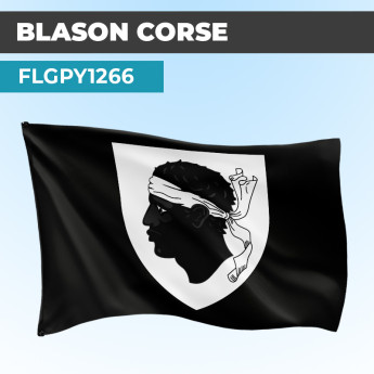 Drapeau CORSE | Pavillon Noir | Blason Armoirie