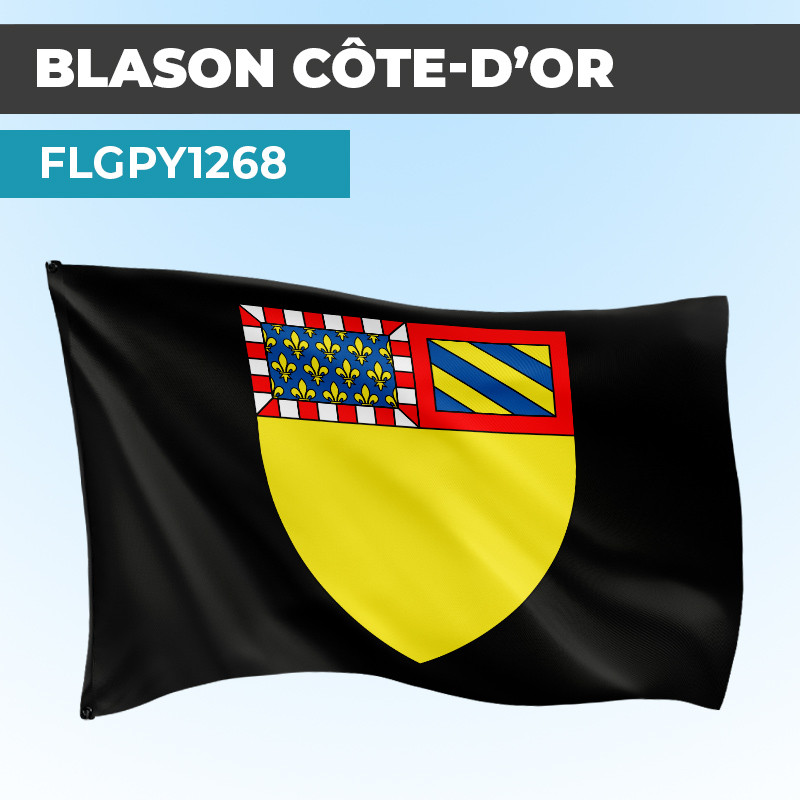 Drapeau COTE D'OR | Pavillon Noir | Blason Armoirie