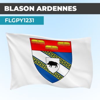 Drapeau ARDENNES | Pavillon Blanc | Blason Armoirie