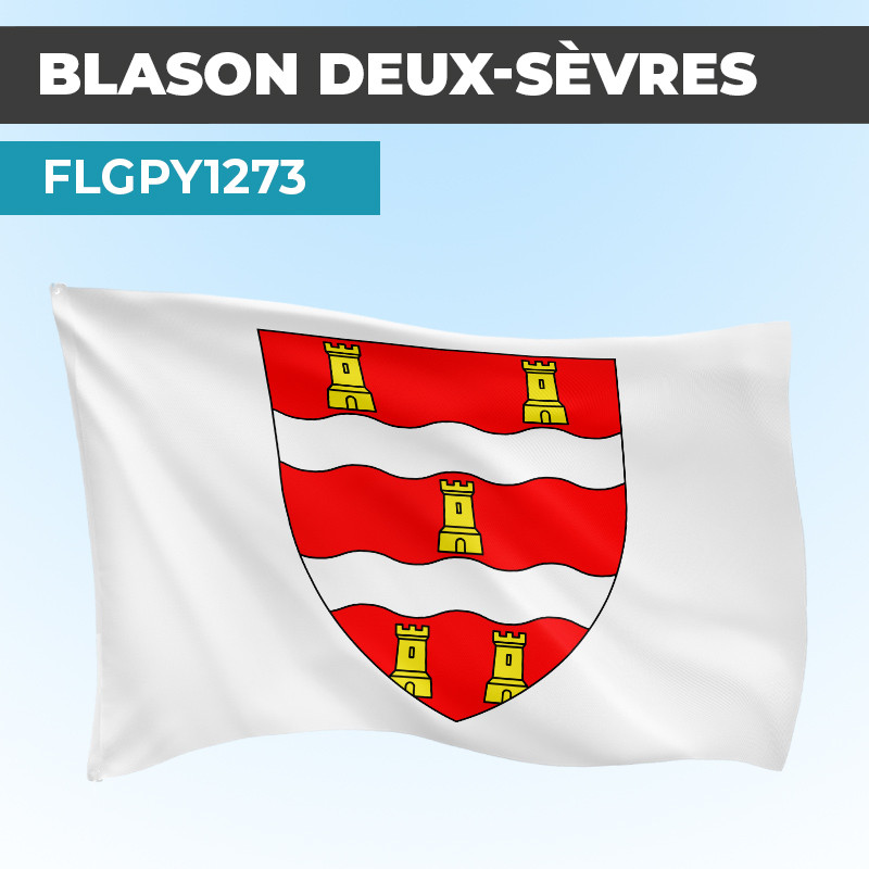 Drapeau DEUX-SEVRES | Pavillon Blanc | Blason Armoirie