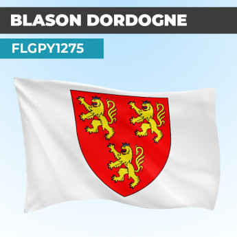Drapeau DORDOGNE | Pavillon Blanc | Blason Armoirie