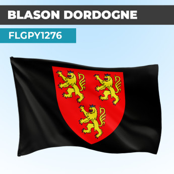 Drapeau DORDOGNE | Pavillon Noir | Blason Armoirie