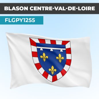 Drapeau CENTRE VAL DE LOIRE | Pavillon Blanc | Blason Armoirie