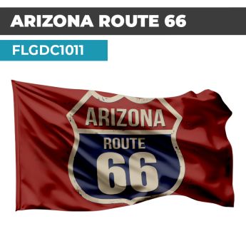 Drapeau Blason ROUTE 66 | Etendard Rouge USA  | Drapeau ARIZONA
