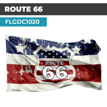 Drapeau Blason ROUTE 66 | Etendard USA  | Drapeau Américain 