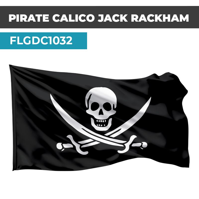 Drapeau PIRATE  | Calico Noir  | Drapeau Jack BACKHAN