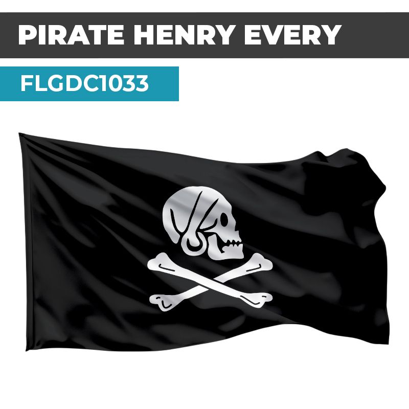 Drapeau PIRATE  | Pavillon Noir  | Drapeau Henry EVERY 