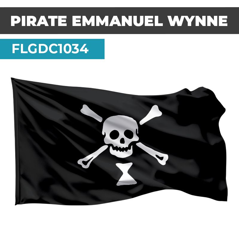 Drapeau PIRATE  | Pavillon Noir  | Drapeau Emmanuel WYNNE