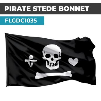 Drapeau PIRATE  | Pavillon Noir  | Drapeau Stede BONNET