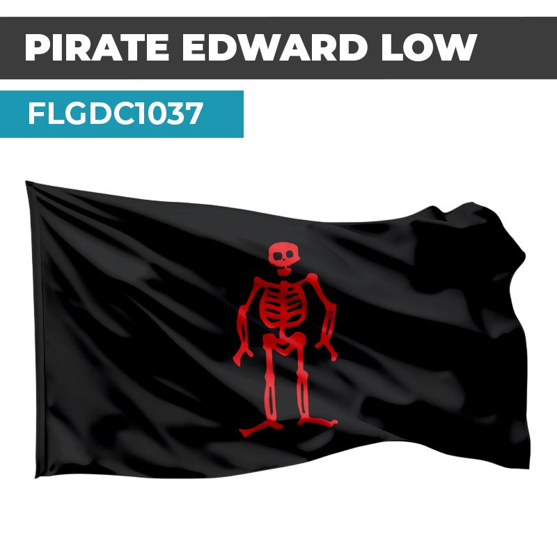 Drapeau PIRATE  | Pavillon Noir  | Drapeau Edward LOW