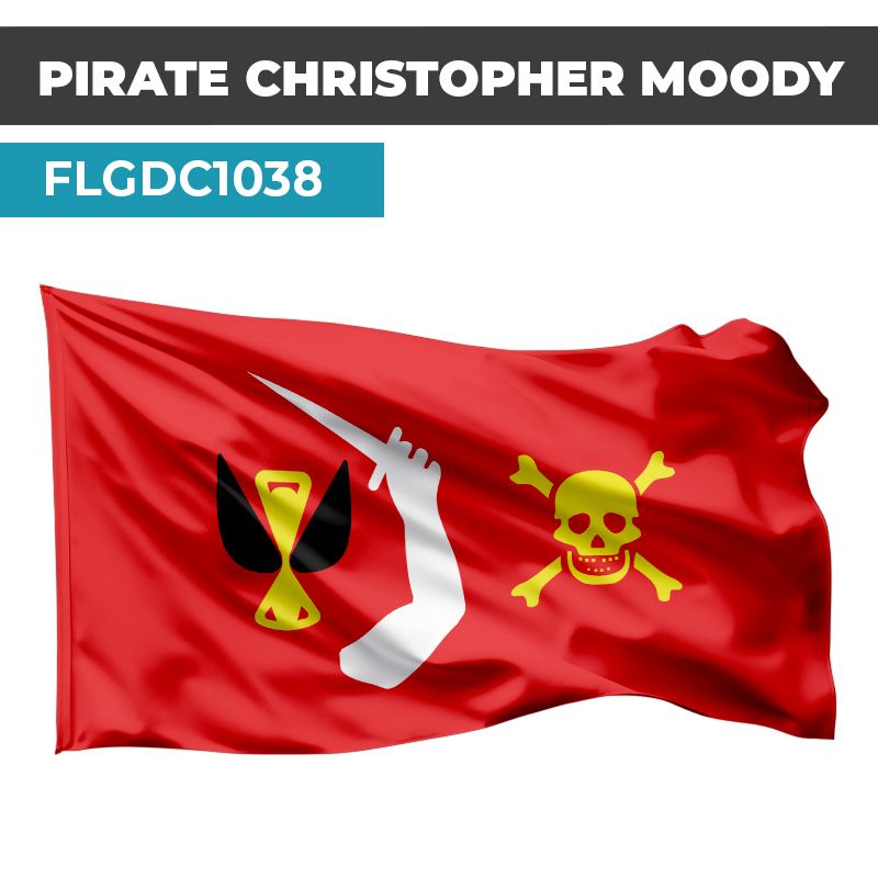 Drapeau PIRATE  | Pavillon Rouge  | Drapeau Christopher MOODY