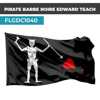 Drapeau PIRATE  | Pavillon Noir  | Drapeau Barbe Noire Edward TEACH