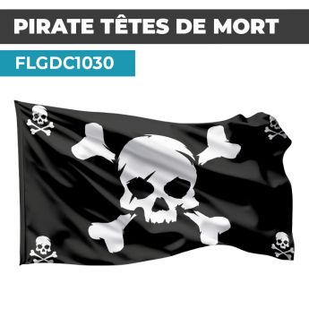 Drapeau PIRATE Tête de Mort | Pavillon Noir| Drapeau Tête de Mort