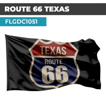 Drapeau Blason ROUTE 66 | Etendard Noir USA| Drapeau TEXAS