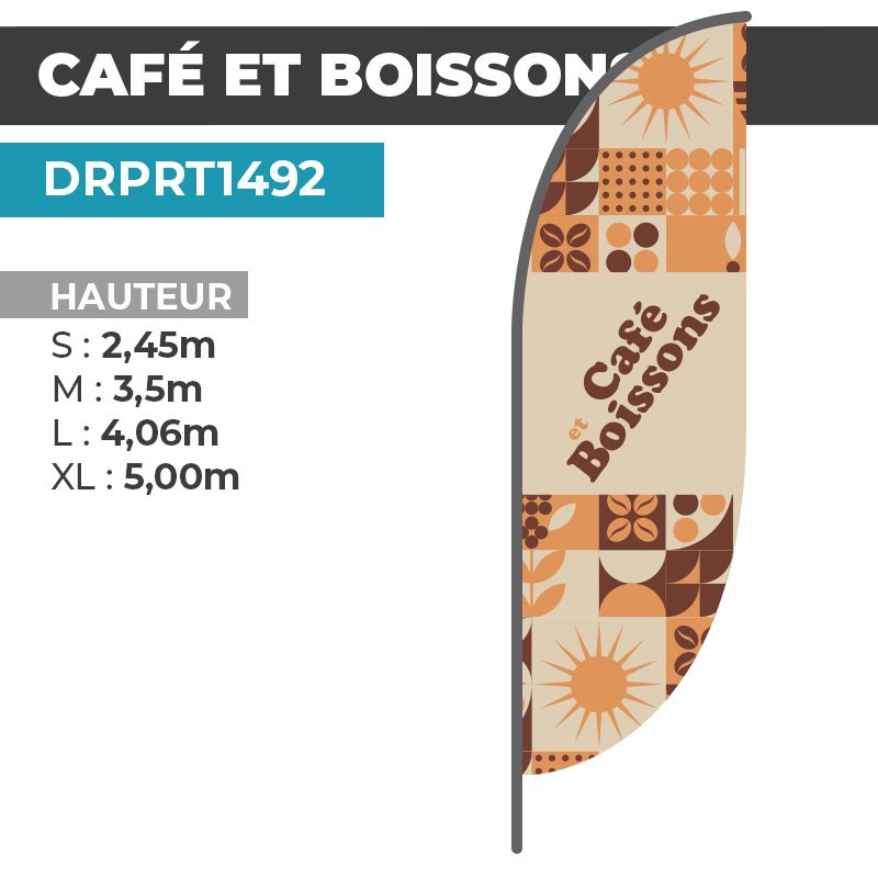 Drapeau CAFÉ BOISSONS