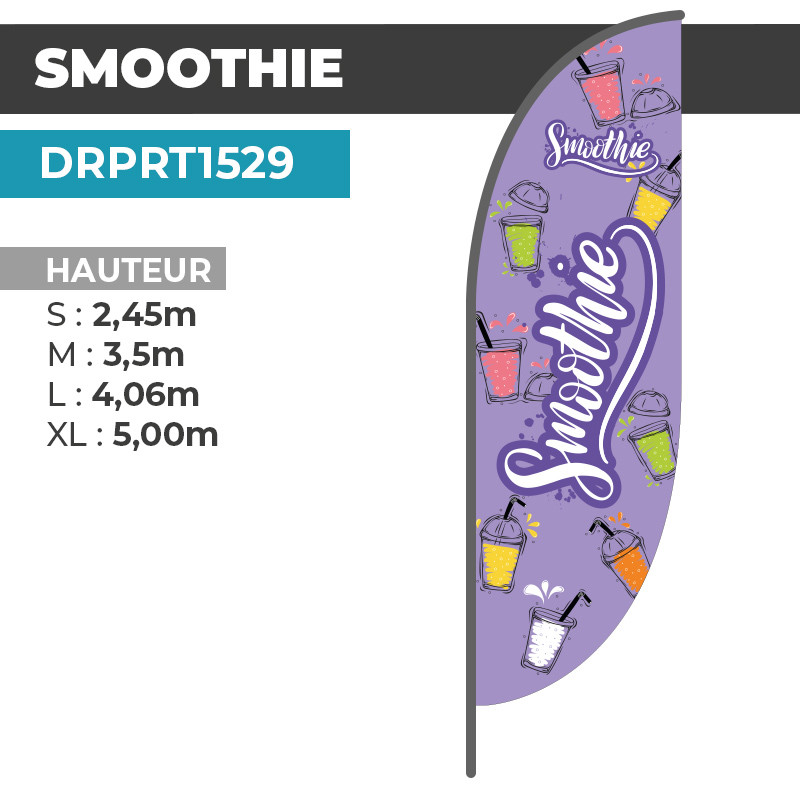 Drapeau SMOOTHIE | Signalétique Extérieure | DRPRT1529