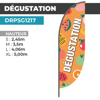 Drapeau DEGUSTATION | Qualité Professionnelle | DRPSG1217