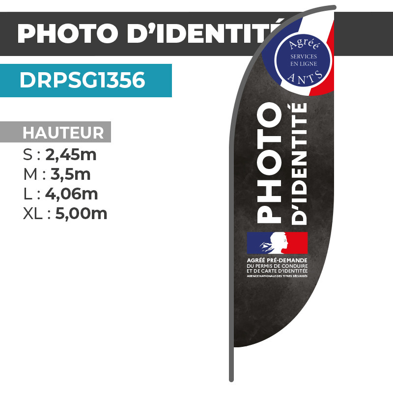 Drapeau PHOTO D'IDENTITÉ | Impression Durable | DRPSG1356