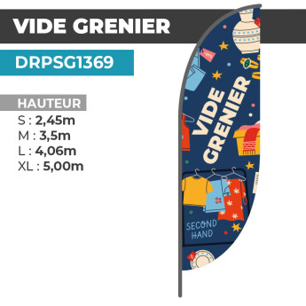 Drapeau VIDE-GRENIER | Signalétique Extérieure | DRPSG1369