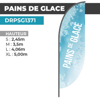 Drapeau PAINS DE GLACE | Impression Durable | DRPSG1371