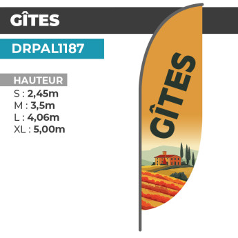 Drapeau GITES |  Couleurs Vives Anti-UV   | DRPAL1187