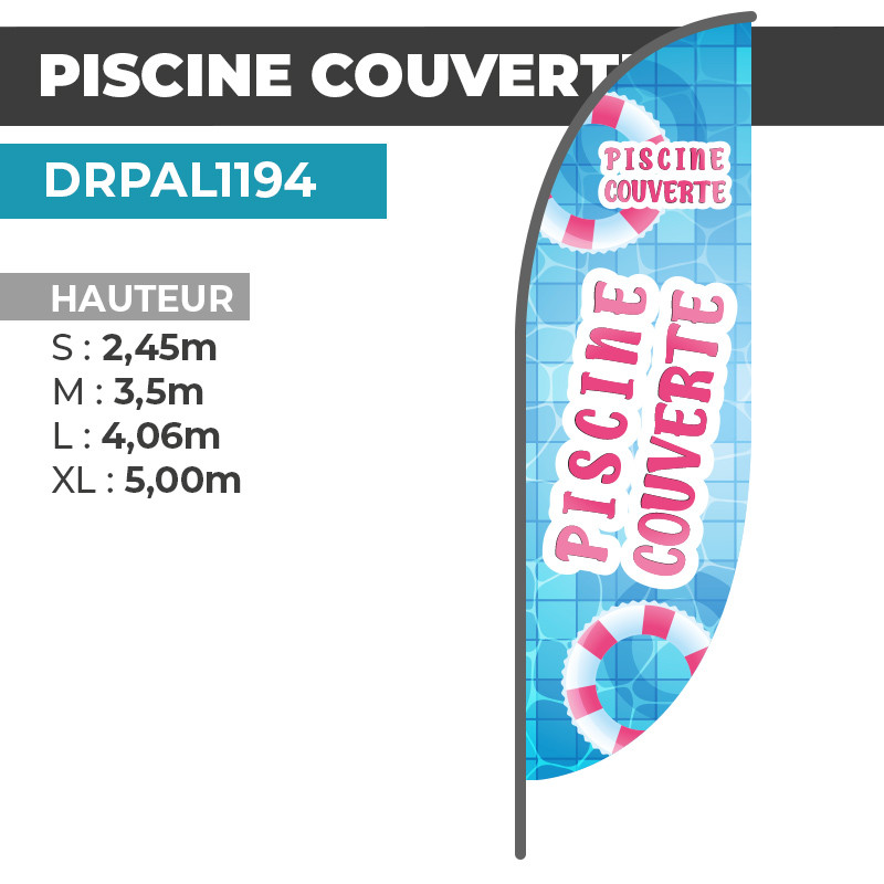 Drapeau PISCINE COUVERTE |     Livraison Express   | DRPAL1194
