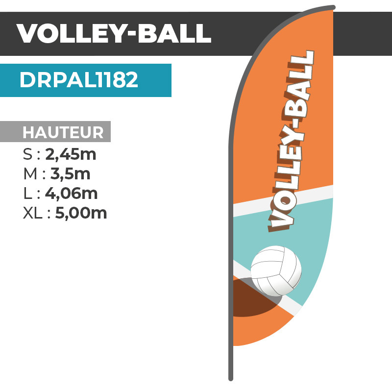 Drapeau VOLLEY-BALL |   Fabriqué en France et Europe   | DRPAL1182