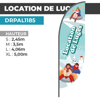 Drapeau LOCATION DE LUGES |  Visuel Exclusif | DRPAL1185