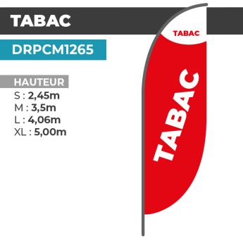 Drapeau TABAC | Voile + Mat | avec ou sans Pied