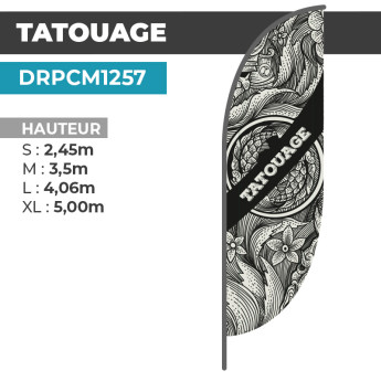 Drapeau TATOUAGE | Meilleur Prix | DRPCM1257