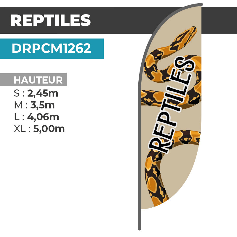 Drapeau REPTILES | Signalétique Extérieure | DRPCM1262