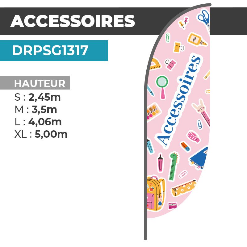 copy ofcopy ofDrapeau ICI CARTE GRISE | Voile + Mat | avec ou sans Pied