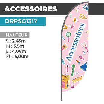 copy ofcopy ofDrapeau ICI CARTE GRISE | Voile + Mat | avec ou sans Pied