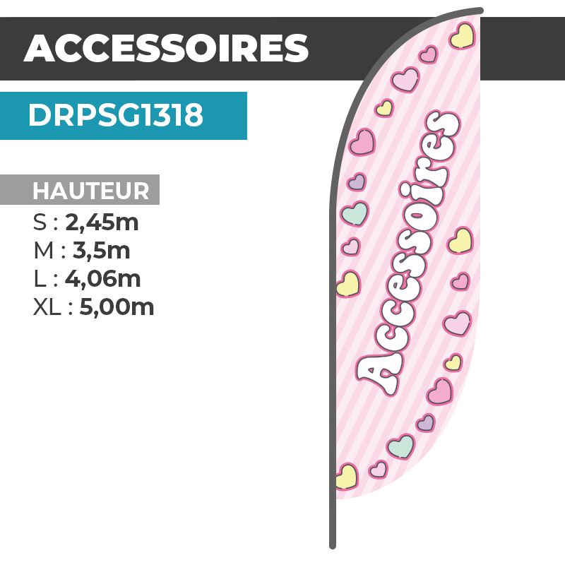 copy ofcopy ofDrapeau ICI CARTE GRISE | Voile + Mat | avec ou sans Pied